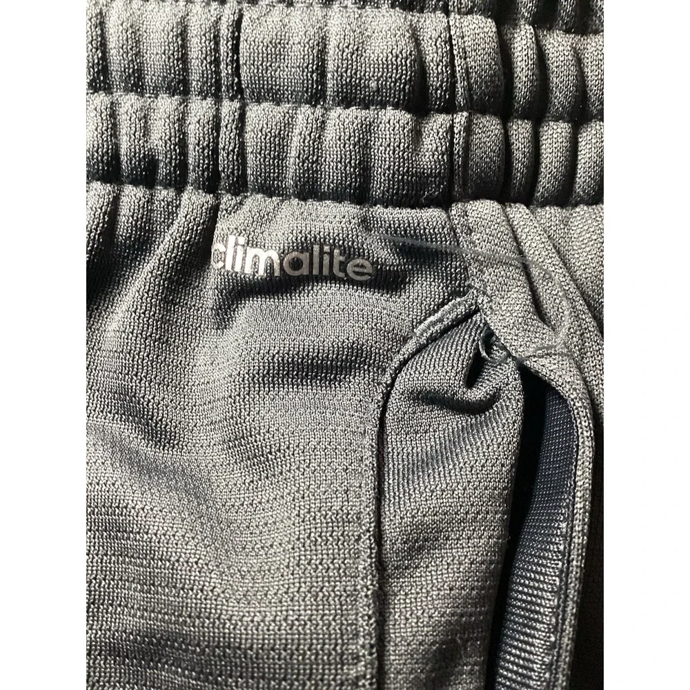 Nwt Adidas Climalite Youth‎ Large 14-16 Grey And Green Stripe Sweatpants